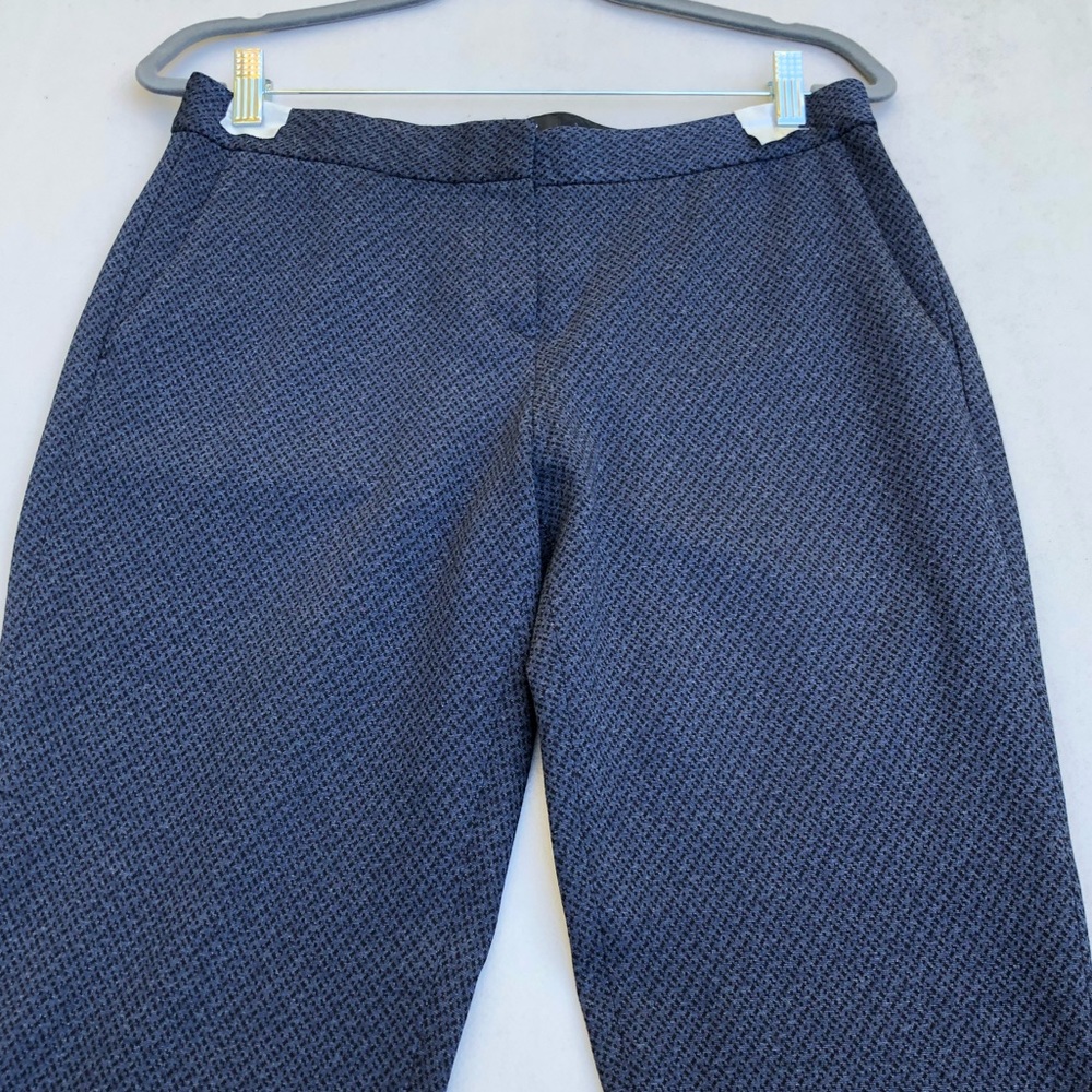 Theory Navy Patterned Trouser Pants - image 2
